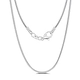 Mieoyue 925 Silber Damen Halskette ohne Anhänger, Silberkette 40 45 50 55 60cm Silberschmuck (Runde...