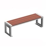 Gartenbänke aus Edelstahl, große Sitzgelegenheit für Terrasse und Gemeinschaft, langlebige...