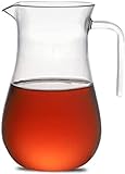 ROEWP Glaskaraffe Whiskykaraffe 290/600/850/1400ml Weinspender mit Griff Weinflasche Easy Pour...