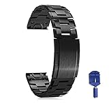FBHFSUIEF Leichtes Armband aus Titanlegierung, QuickFit-Armbänder(Black,26mm)