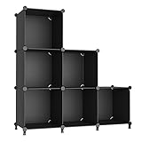 AWTATOS Cube Storage Organizer Closet Shelf Storage Organization Modular 6 Cube DIY Kunststoff...