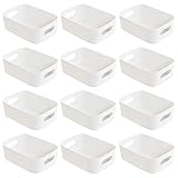 Hwtcjx 12er Set Aufbewahrungsbox, Aufbewahrungsboxen aus Kunststoff für Haushalt, Praktischer...