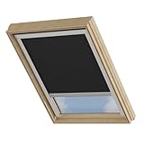 Cocoon Dachfenster Verdunkelung CK01 - Dachfenster Rollo mit Hitzeschutz - Einfache Montage -Schwarz