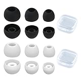 12 Stück / 6Paar Silikon Ersatz Ohrstöpsel, Kopfhörer-Ohrpolster Weiche Aufsätze in Größen...