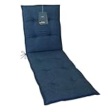 LILENO HOME Sonnenliege Auflage [1er Set - Rollliege] in Dunkelblau - Perfekt für Strandliege und...