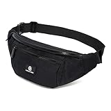 Bauchtasche Herren und Damen Schwarz Hüfttasche für Festival, Camping & Sport Unisex...