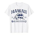 Vintage Hawaii Aloha State Wave Surf Hawaiian Beach Surfen T-Shirt
