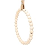 Operitacx Handtuchhalter mit Holzperlen Wandmontage Kompakter Handtuchring im Boho Stil für...