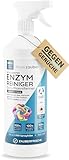 hauszauber® - Enzymreiniger [STARKER GERUCHSENTFERNER] 1000 ml - Gegen Katzenurin, Hundeurin etc. -...