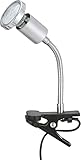 Briloner LED Klemmleuchte Simple chrom Tülle titanfarbig Leselampe Klemmlampe