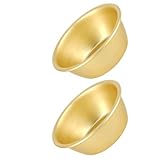 Generisch Goldfarbene Suppenschalen 12cm 2 Stück Traditionelle Koreanische Weinschalen aus...