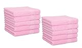 Betz 10 Stück Seiftücher Palermo 100% Baumwolle Größe 30x30 cm (rosé)