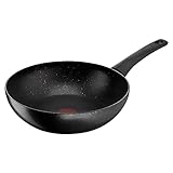 Tefal Titanium Stone Strength Wok 28cm, Hochleistungs-Antihaftbeschichtung, Metallspatel sicher,...