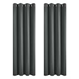 Deconovo Thermovorhang Kälteschutz Gardinen mit Ösen 175x140 cm(HöhexBreite) Blickdichte...