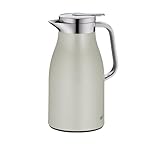 alfi SKYLINE 1,0l, silver lining, Edelstahl-Isolierkanne mit hygienischem Hartglaseinsatz,...