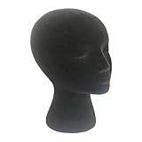 Genérico Mannequinkopf | Mannequinkopf aus schwarzem Samt für Perückenausstellung | Modell für...