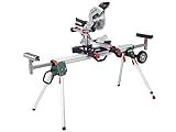 Metabo KGS 305 M Kappsäge (Box mit Maschinenständer KSU 401, mit Sägeblattneigung, Säge, Klasse...
