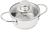 Fissler Häppchen / Mini-Kochtopf (Ø 12cm, 0,5 L) Edelstahl-Topf, Snacktopf, mit Glas-Deckel,...