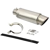 Shkalacar 51mm Universal Motorrad Auspuff Endschalldämpfer Auspuffanlage Motorrad Roller Dirt Bike...