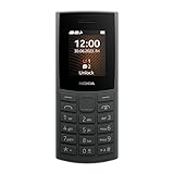 Nokia 105 4G Edition 2023 (Dual-SIM, 1,8' Display, 1450 mAh Akku, 48MB RAM / 128MB ROM, Speicher...