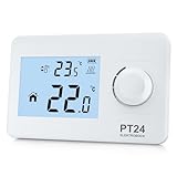 ELEKTROBOCK PT24 Raumthermostat mit LCD Display | Wandthermostat für alle Kesselarten geeignet |...