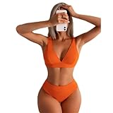 LEDAWKONG Damen Bikini Set Push Up Bademode sexy High Cut Badeanzug Elegant Zweiteiliger Hohe Taille...