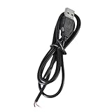 PEILINZE USB-Stecker auf 2-poliges Pigtail-Kabel, Netzkabel, 22 AWG, blankes offenes Ende,...