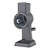 Zyliss Alu Trommelreibe, Käsereibe mit Kurbel, Gemüsereibe mit Trommelklingen/Trommelblättern,...