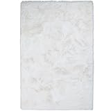 Consilio Concept HEAVEN Fellteppich 80x150 ivory Teppich Supersoft 50 mm Höhe soft weich Hasenfell...