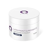 Q-COVER Latexfarbe Extraweiss muster 150ml Innenfarbe Wandfarbe Deckenfarbe Klasse 3 Mattfarbe Für...