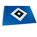 HSV Hissfahne/ Hissflagge 'Raute' 120 cm x 180 cm (Fahne) Hamburger SV (2 Ösen)