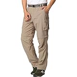 FLYGAGA Herren Outdoorhose Wanderhose Zip Off Hose Abnehmbare Hosebeine Shorts Sommer mit Gürtel...