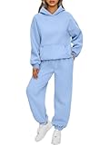 AUTOMET 2-teiliges Damen-Outfits, Lounge-Kapuzenpullover, Sweatsuit-Set, übergroßes Sweatshirt,...