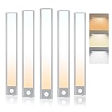 LROLTEF Schrankbeleuchtung Led Lampe mit Bewegungsmelder - 21cm 1500mAh 6500K 4000K 3000K 3...