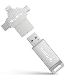 SUDEHO MFi-zertifizierter USB Stick 512 GB für iPhone, 4-in-1 Speicherstick mit USB 3.0 High-Speed,...