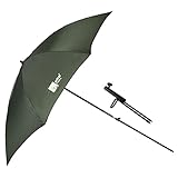 Zite Fishing Angelschirm-Set mit Schirmständer - Großer 250D Regenschirm Sonnenschirm mit...