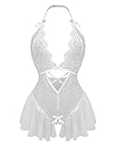 EVELIFE Babydoll Dessous für Frauen Sexy Body Dessous Damen Tiefer V-Ausschnitt...