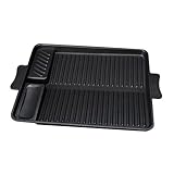 ROMISBABA Outdoor Bbq Grillplatte Rechteckig Leichte Langlebige Antihaft Barbecue Platte...