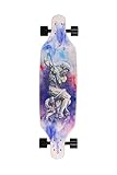SCOPS Longboard 37'x10', 8-lagig Ahorn/Birke/Buche, Vollprint, rutschfest, ABEC-9, 78A Rollen, für...