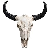 Garneck Harz Skulptur Handwerk Nachahmung Stierkopf Schädel Skulptur Wandbehang Dekoration...