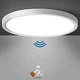 Lampe Deckenlampe mit Bewegungsmelder Innen, 18W LED Deckenleuchte Radar Bewegungssensor, 4000K...
