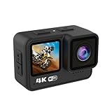 Andoer Action Cam 4K 60FPS24MP WiFi Action Kamera 170° Weitwinkelobjektiv Dual-Screen...