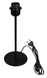 Rayher Tischlampenfuß, Metall, matt schwarz, 32 cm, mit Schraubring, mit Kabel und Schalter, für...
