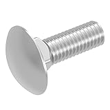 SECCARO Schlossschraube M6 x 20 mm, Edelstahl V2A VA A2, DIN 603 / ISO 8677, Flachrundkopf mit...
