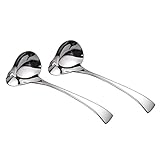 IMEEA Saucenlöffel 18/10 Edelstahl Schöpflöffel Schöpfkellen Soßenlöffel mit Ausgießer Silber...
