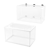 Aquarium Fische Brutkasten 2 Stück Aquarium Isolation Netz Ablaichkasten Fischzuchtkasten mit...