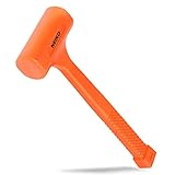 Neiko 02847A 2 LB Dead Blow Hammer, Neon Orange I Unibody Molded | Checkered Grip | Spark and...