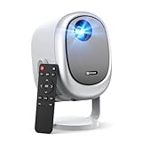 Beamer【360° Drehbarer/Auto Trapezkorrektur/E-Fokus】 WiFi Bluetooth Projektor Full HD 1080P...