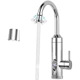 MSYLF 230V Durchlauferhitzer Elektrischer Wasserhahn Edelstahl Küchenamatur mit ablesbarer LED...
