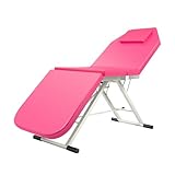 Rogowsen Rosa Dreiteiliges Kosmetikbett, Mobiles Massageliege, Tragkraft 200–250 kg, mit...